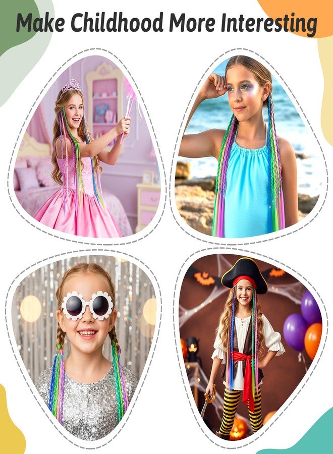 ValueBargain 7pcs Colorful Hair Extensions for Kids, Colored Hair Extensions for Kids for Girls Women - Image 4